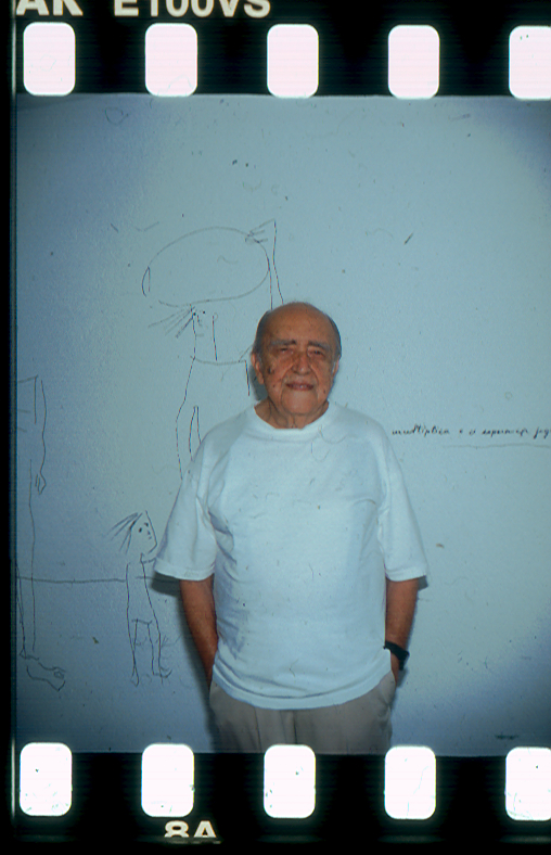 Oscar Niemeyer in his Rio studio
