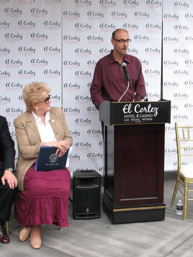 Plaque Ceremony in Front of El Cortez Hotel